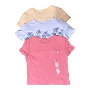 GAP Kids Short Sleeve Tee Trio - Pink, Lavender, Peach 6/7